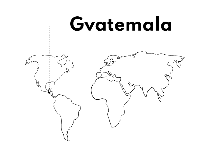 Gvatemalas kafijas izcelsmes karte